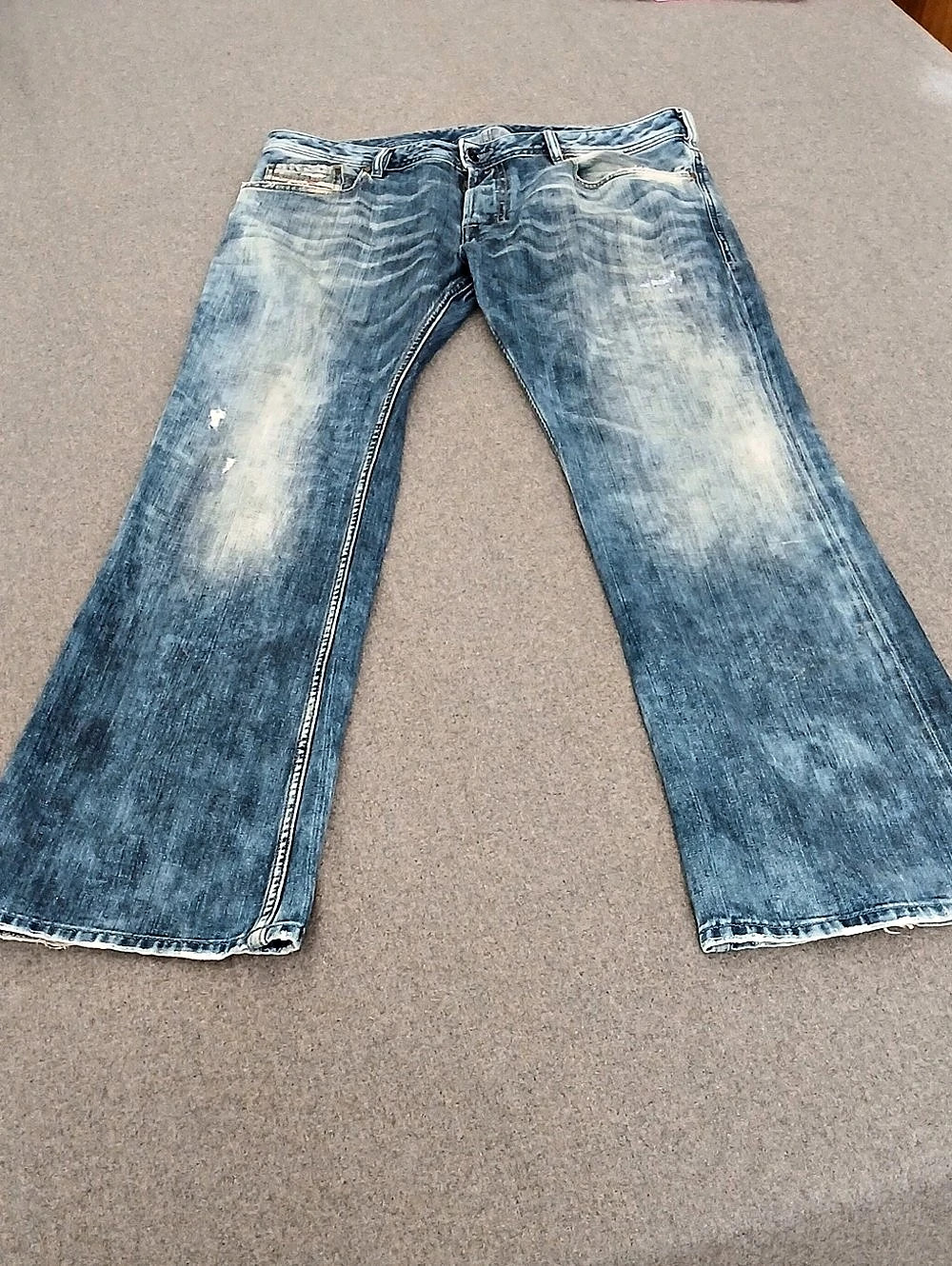 Diesel Zatiny Distressed Bootcut Jeans Blue Eyecons Edition Waist 36